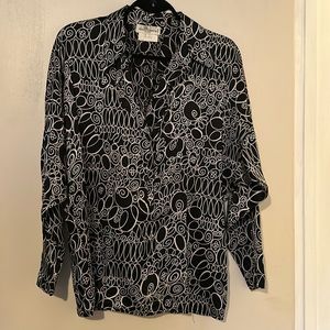 Vintage Alan Cherry Silk Tunic/blouse